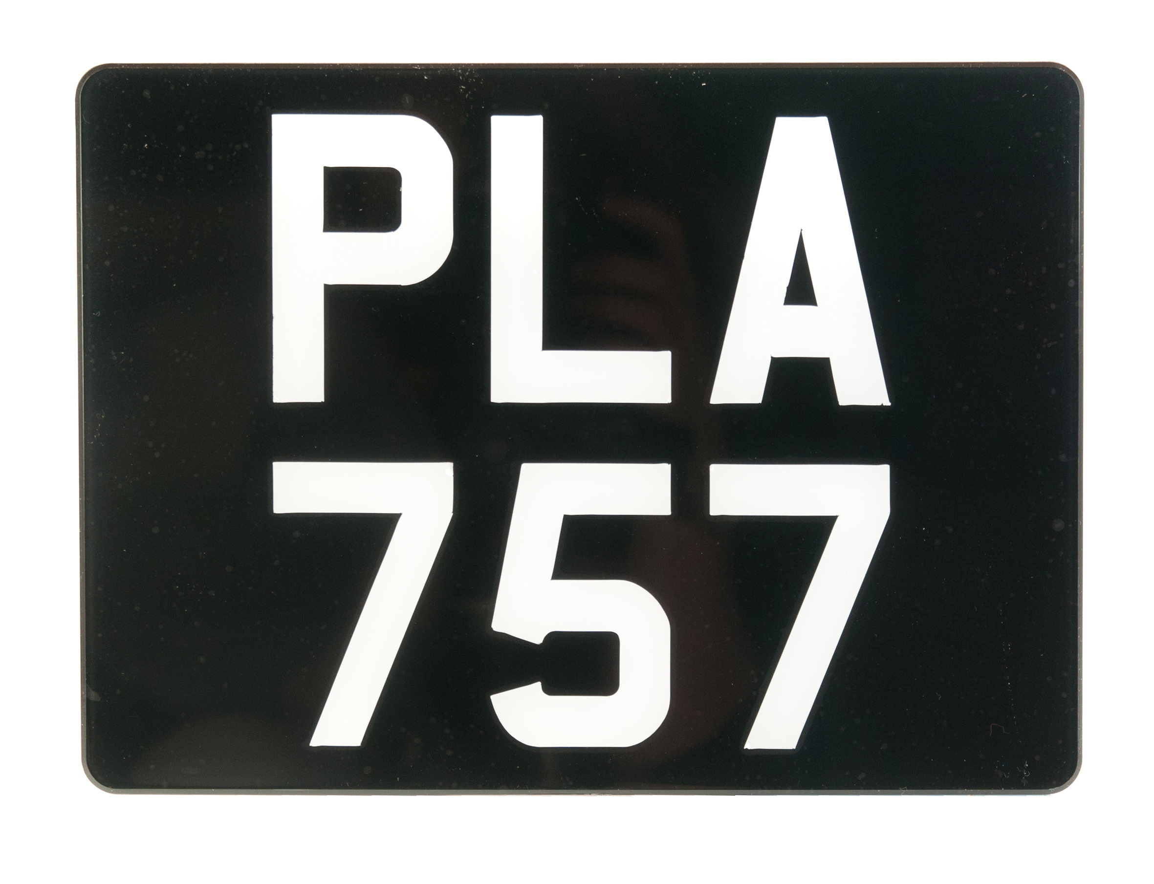 White Digits on Black Acrylic Number Plates Classic Plates Online