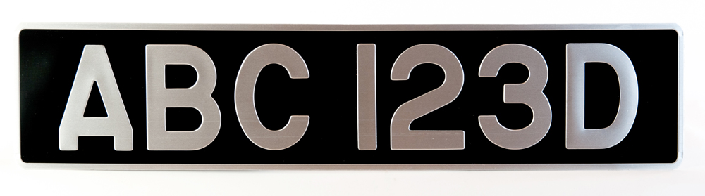 Pressed Black Brushed Aluminium Digits